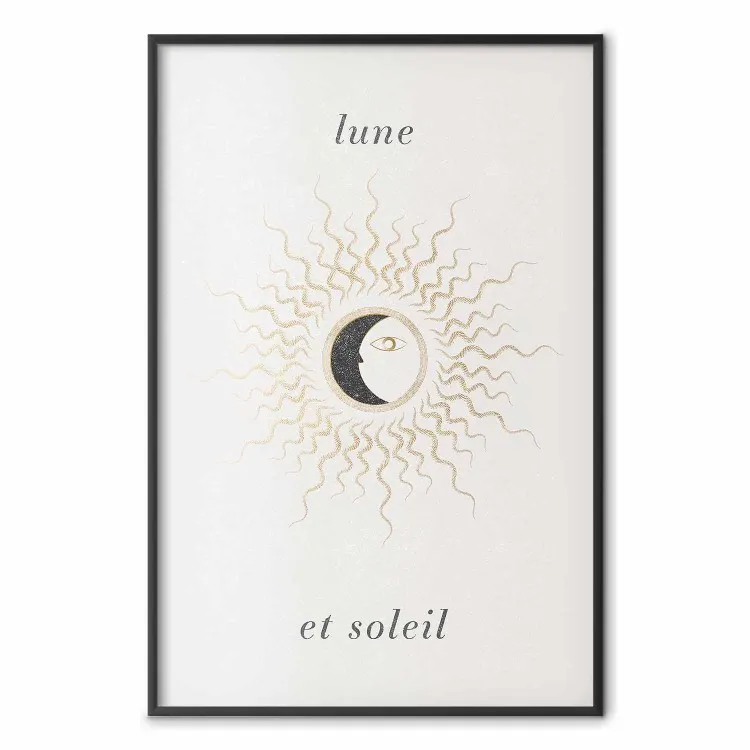 Lua e sol - representação gráfica dos corpos celestes em tons claros