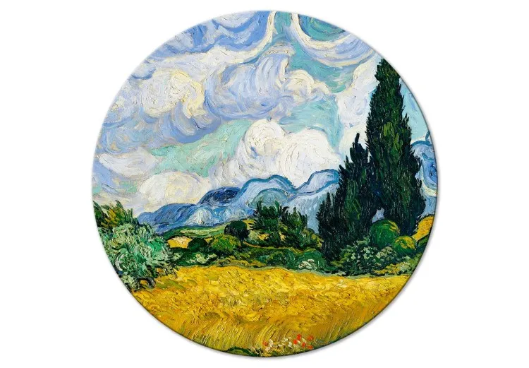 Vincent Van Gogh - paisagem com um campo amarelo de artemísia e ciprestes