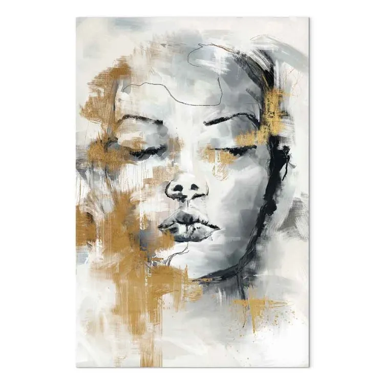 Retrato de um Estranho (1 peça) - rosto de mulher com olhos fechados