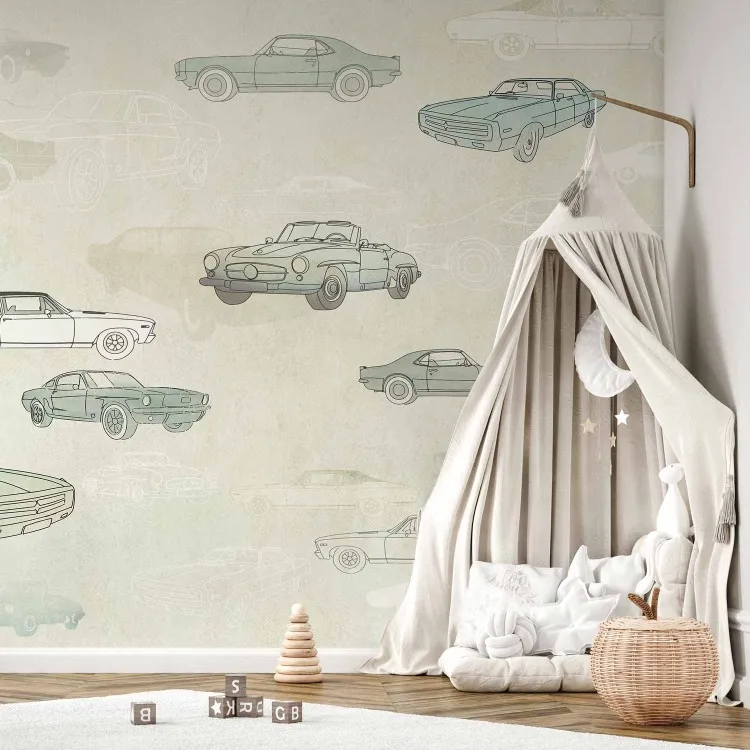 Automóvel - esboços e desenhos de automóveis em cores suaves