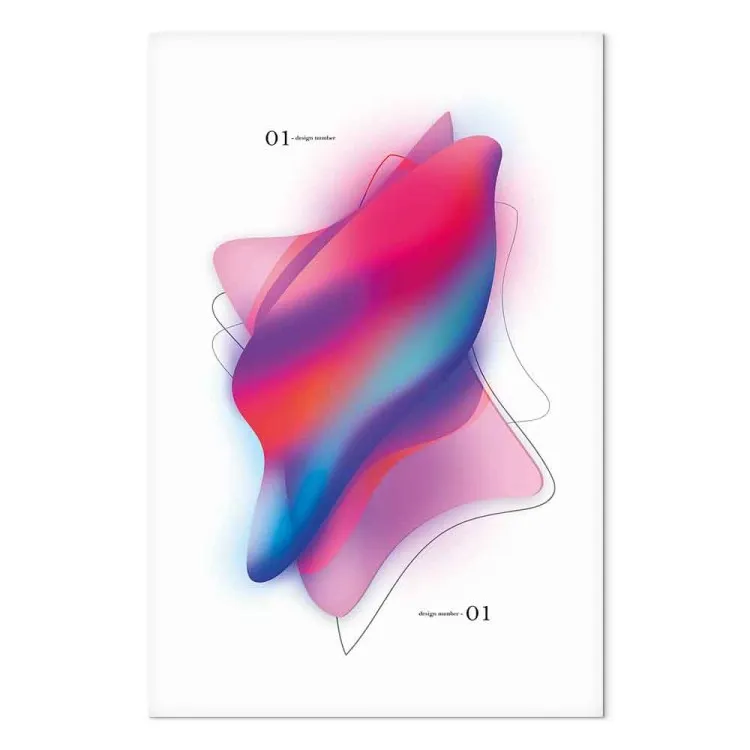 Abstração Colorida (1 peça) - formas convexas em tons de rosa