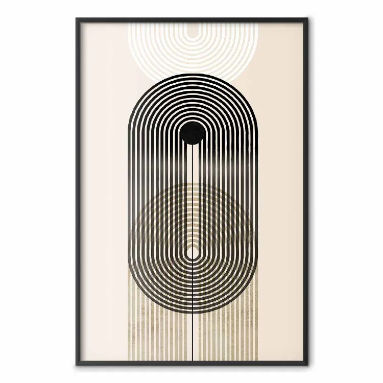 Abstrato - formas geométricas - preto, branco e castanho