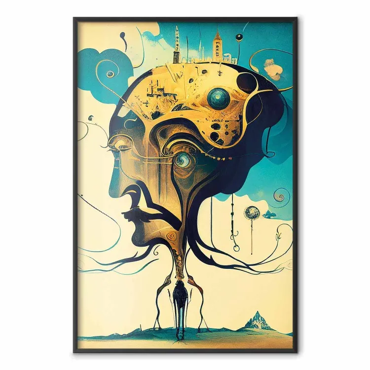 Retrato abstrato - uma representação surrealista de um homem