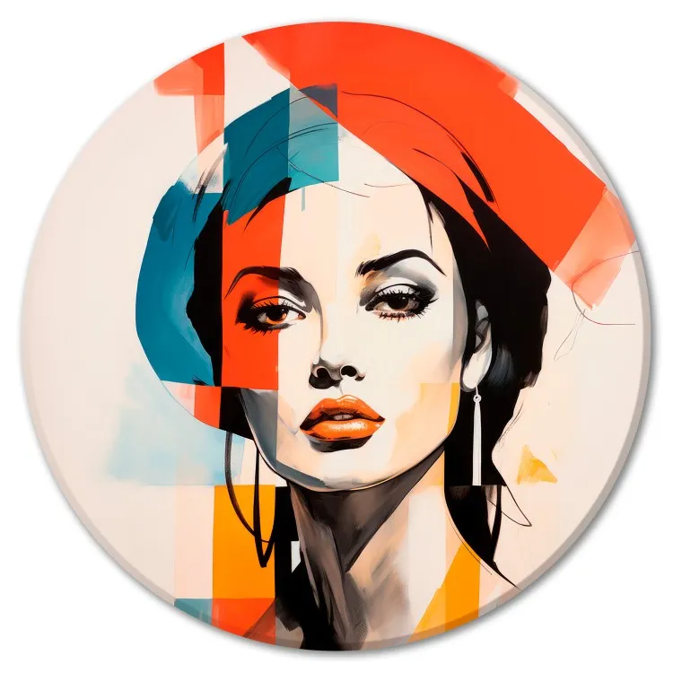 Shades of femininity - retrato com manchas abstractas de cor