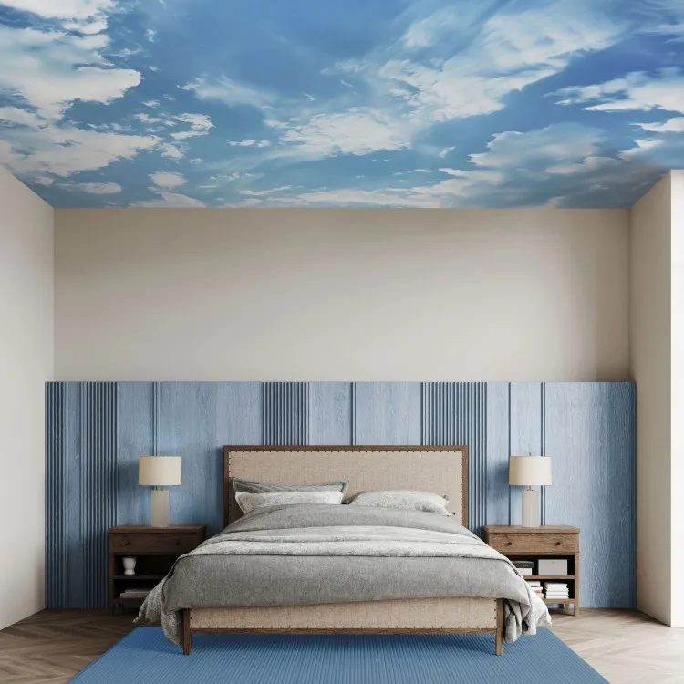 A Serene Sky - A Bright Blue View With Clouds on a Sunny Day