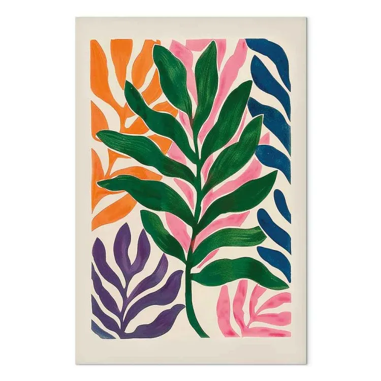 Folhas coloridas - uma composição inspirada na obra de Matisse