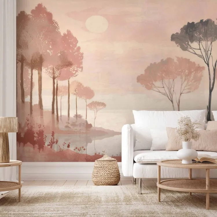 Paisagem subtil - composição com a natureza em cor terracota