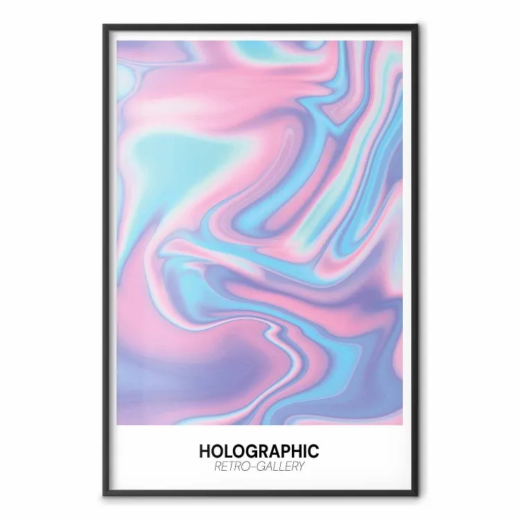 Padrão holográfico - ondas dinâmicas e coloridas que lembram o estilo retro