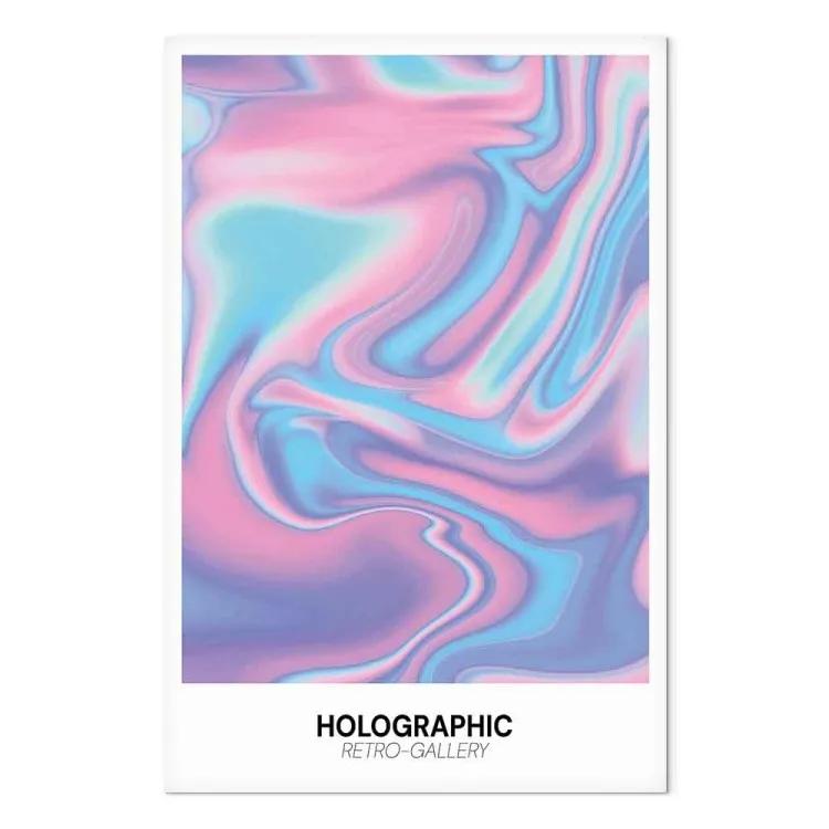 Holo-dream - ondas arco-íris e gradientes retro sobre um fundo branco