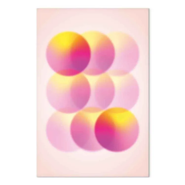 Bolhas coloridas - gradientes em tons pastel sob a forma de círculos num fundo delicado