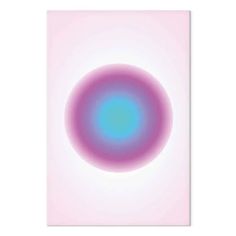 Pulso colorido - gradiente abstrato em forma de círculo com tons de rosa e azul