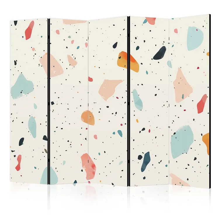 Manchas retro - terrazzo de estilo vintage sobre um fundo claro