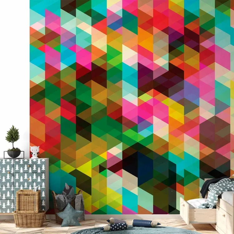 Geometria Colorida - fundo com formas geométricas regulares